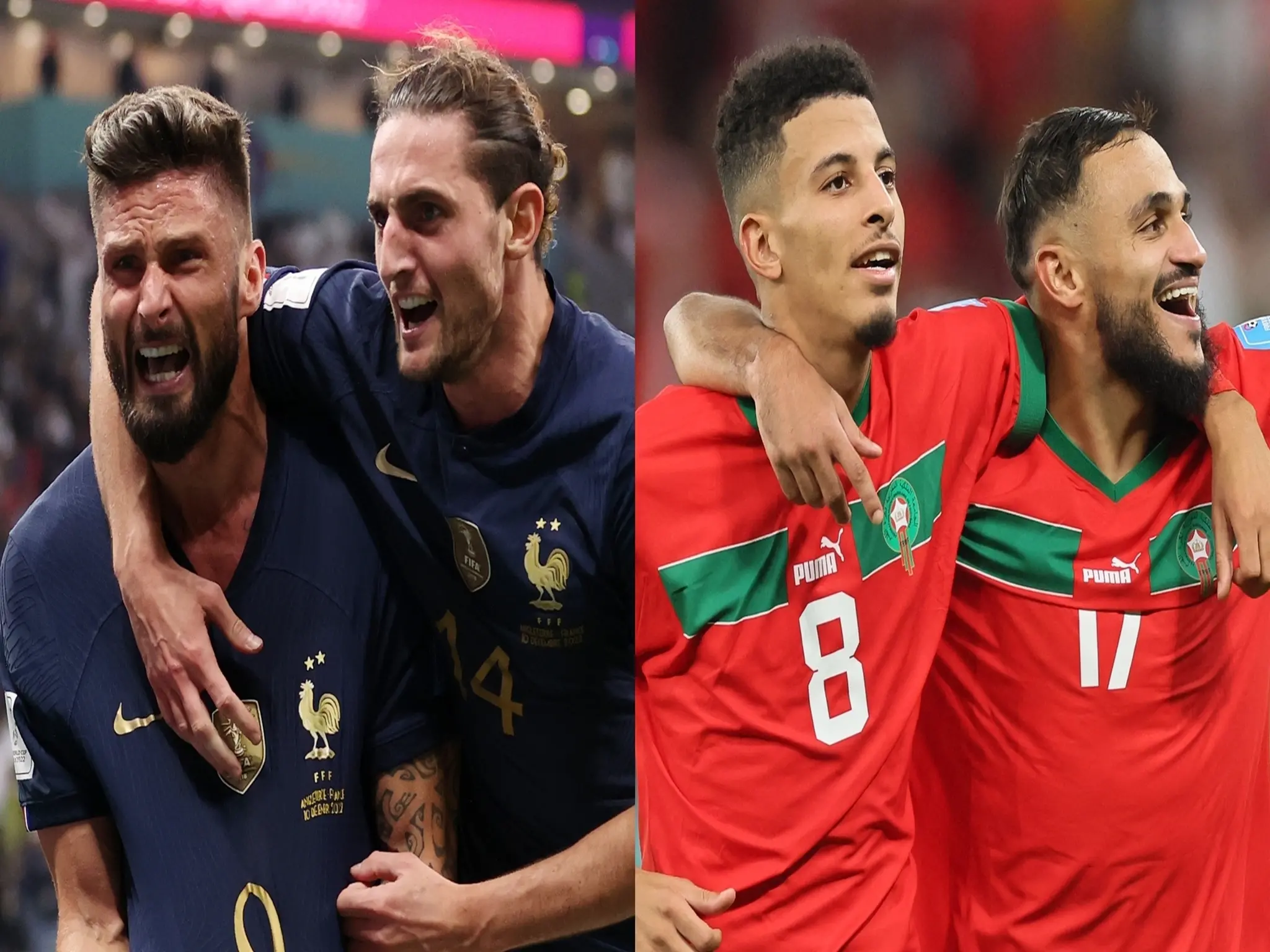 نتيجة مباراة المغرب وفرنسا اليوم الثلاثاء في كاس العالم