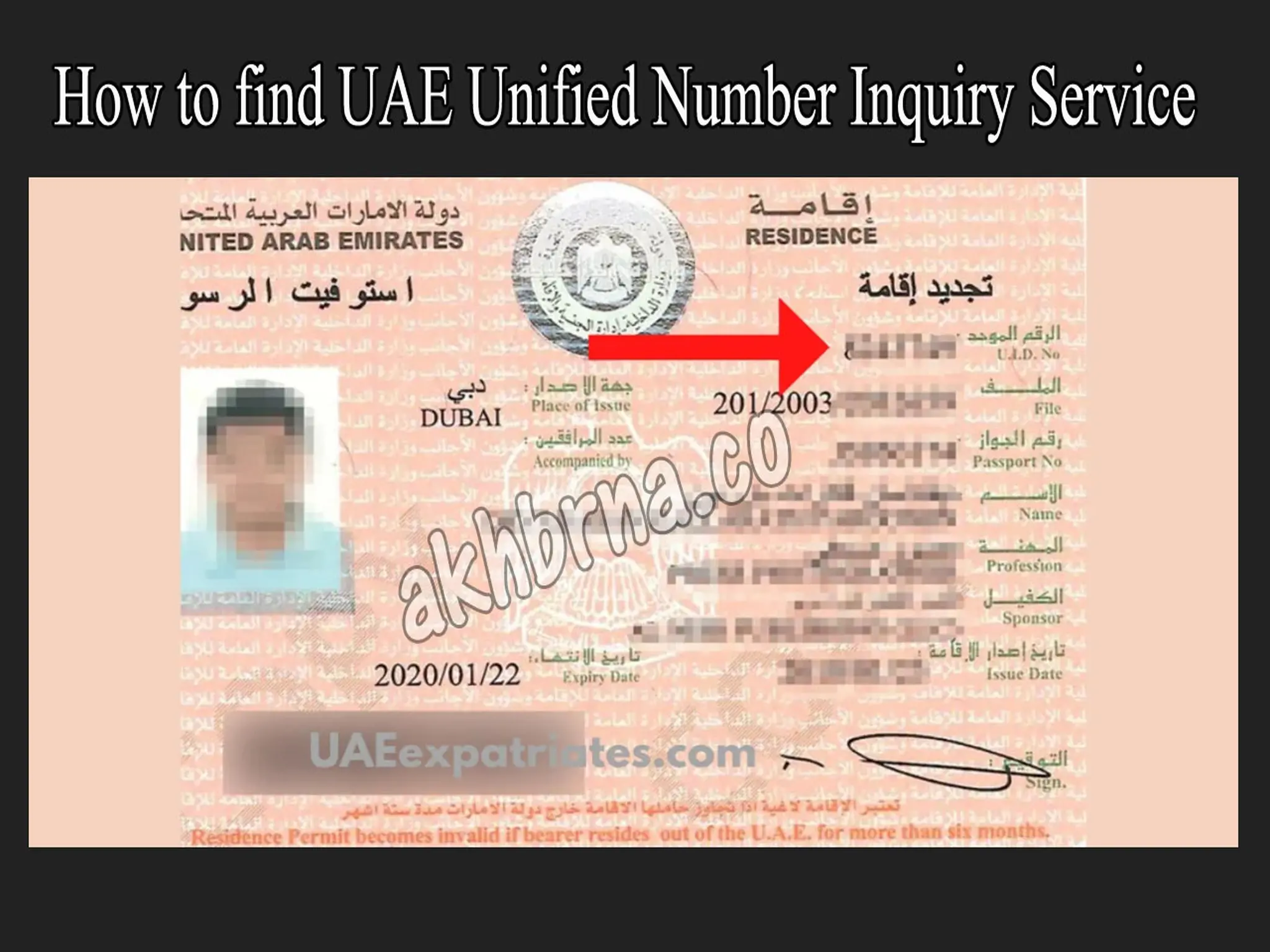 How to find UAE visa number and Unified Number Inquiry Service by online?