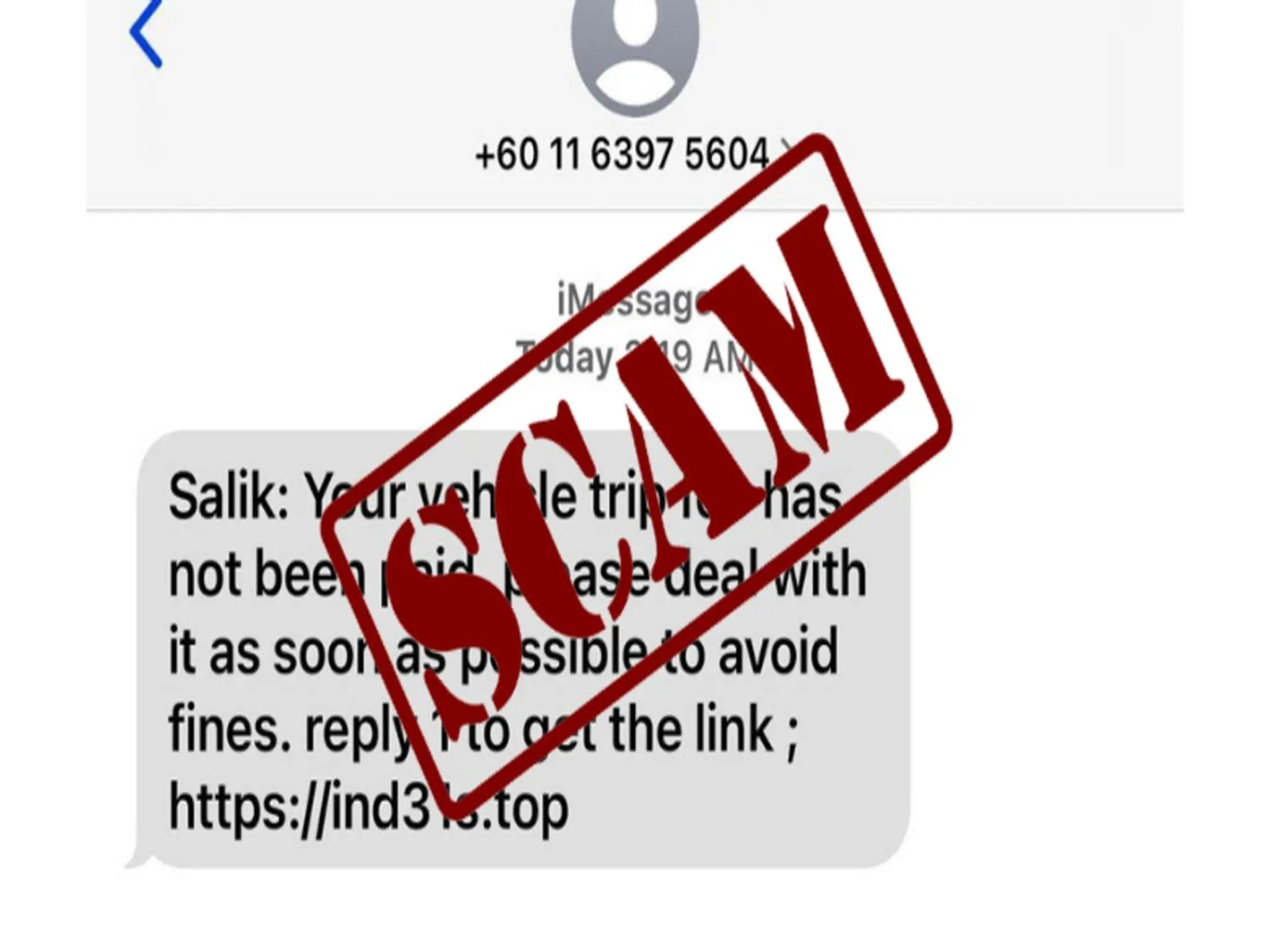 The UAE authorities warn all expats of the fake Salik message