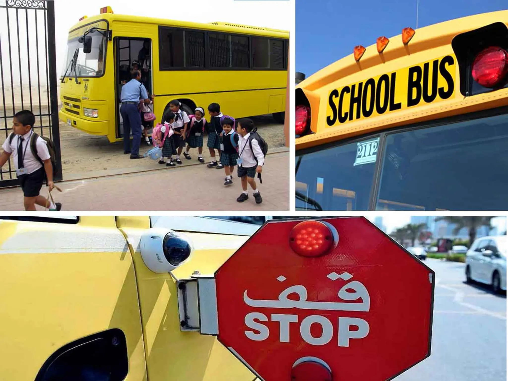 The emirates requires school bus drivers to follow the following rules for student safety