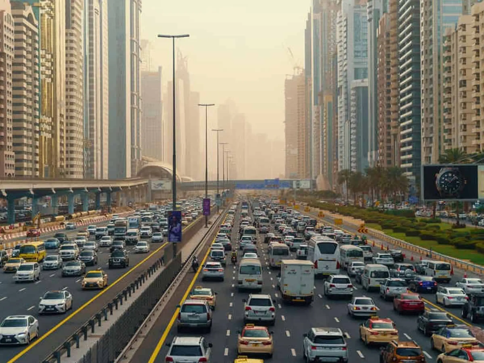 هيئة الطرق تطلق تنبيه مروري للسائقين في دبي اليوم