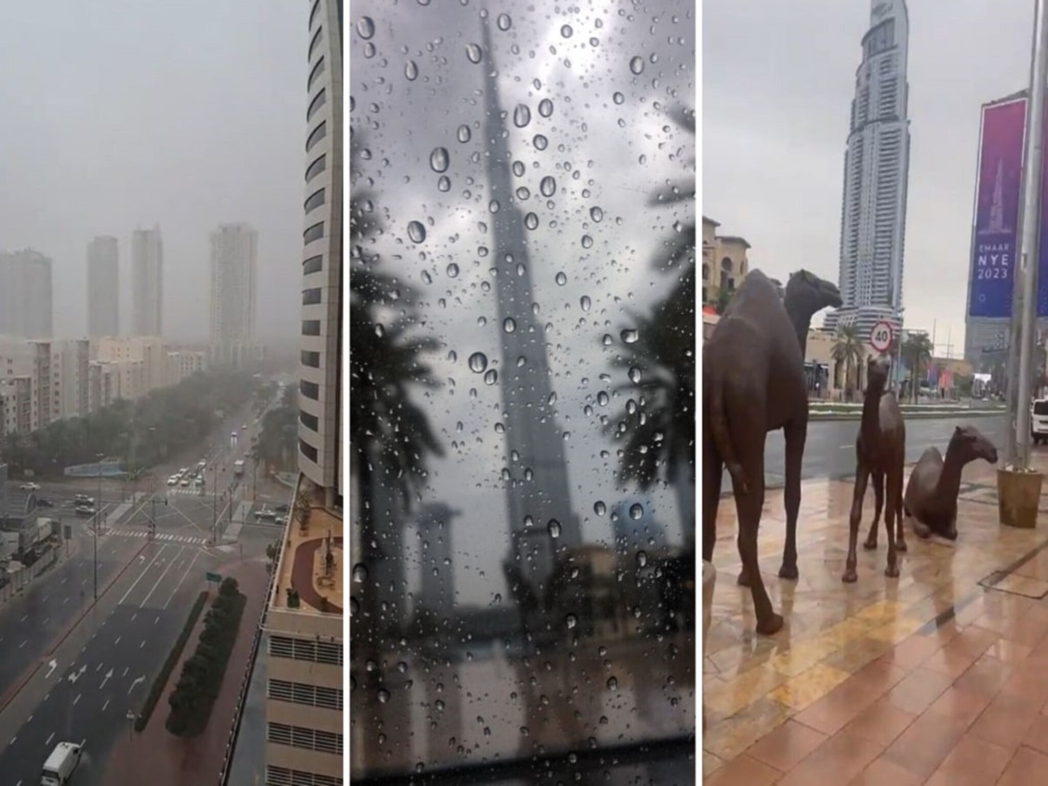 العاصفة الرعدية تشتد في الإمارات والسلطات تصدر تنبيه برتقالي للسكان