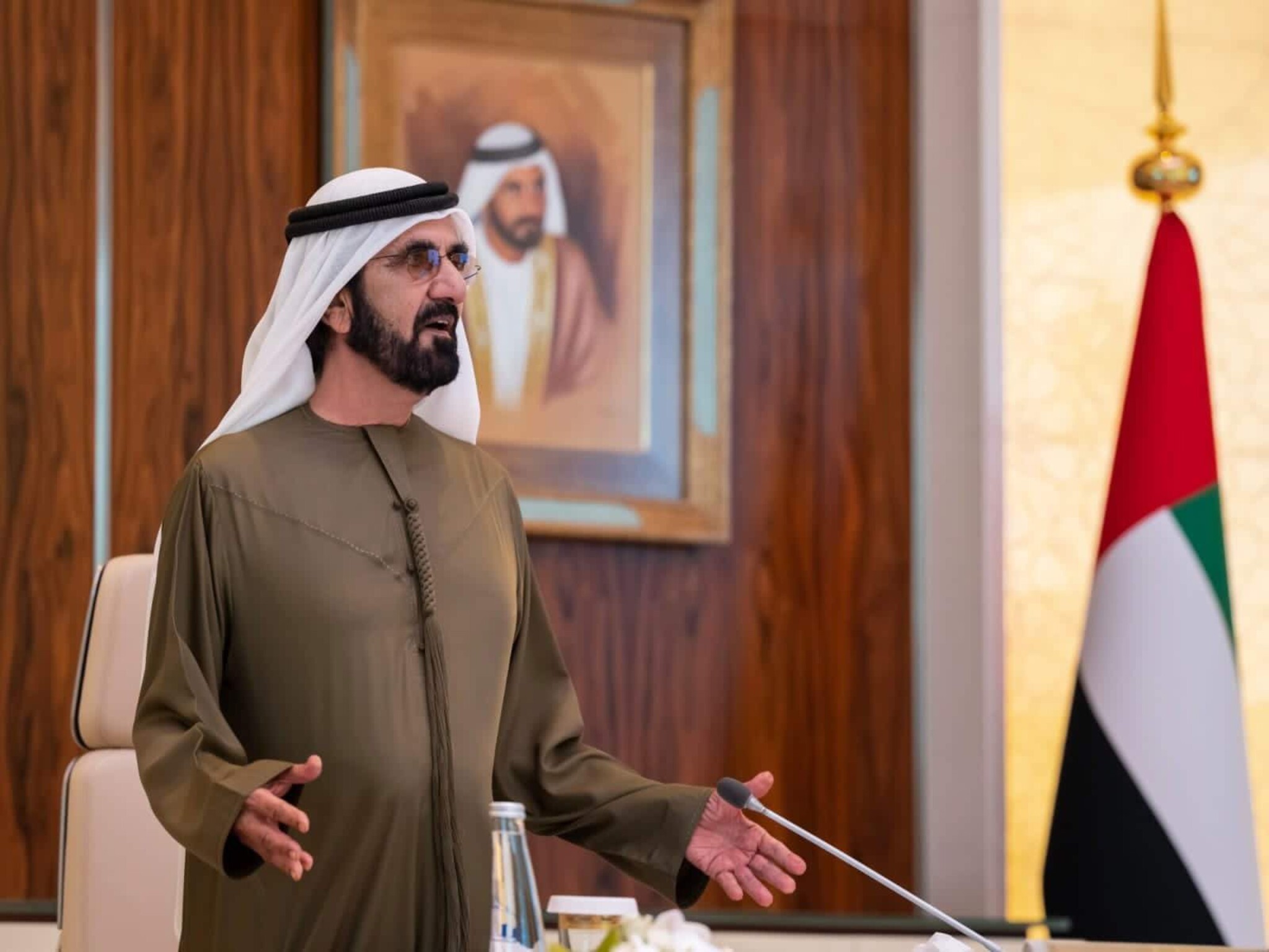 A statement from Sheikh Mohammed bin Rashid regarding work in the private sector